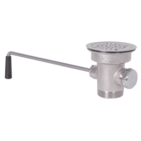 BK RESOURCES Opti-Flow Twist Lever Drain With Overflow Outlet And Cap BK-LWR-3